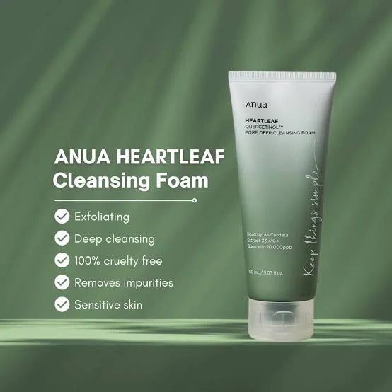 ANUA HEARTLEAF QUERCETINOL PORE DEEP CLEANSING FOAM KOREA150ML