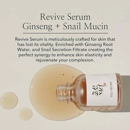 BEAUTY OF JOSEON REVIVE SERUM GINSENG + SNAIL MUCIN KOREA