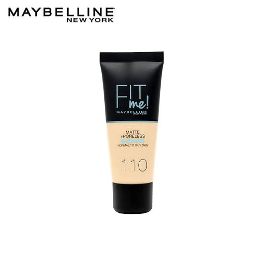 MAYBELLINE - FIT ME LIQUID FOUNDATION MATTE & PORELESS - 110 PORCELAIN 30ML