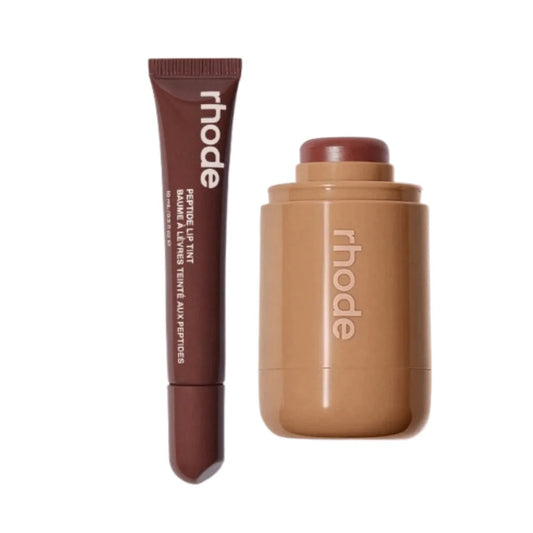 RHODE - TOASTED TEDDY POCKET BLUSH & ESPRESSO PEPTIDE LIP TINT DUO