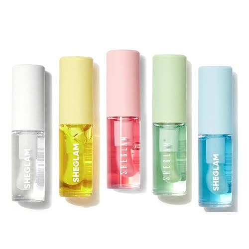 SHEGLAM JELLY WOW HYDRATING NON-STICKY LIP OIL MOISTURIZING PLUMPING LIP GLOSS - PACK OF 5